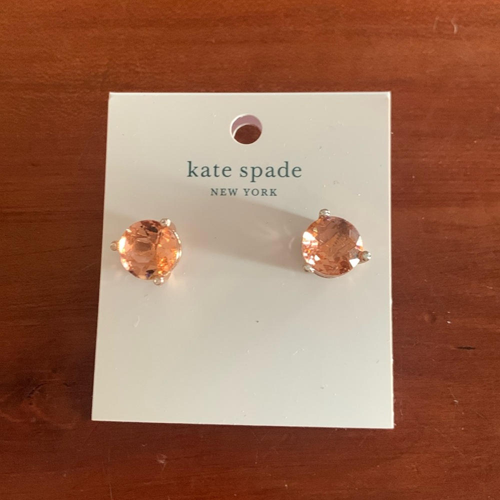 Kate Spade Rise and Shine Studs in Light Peach